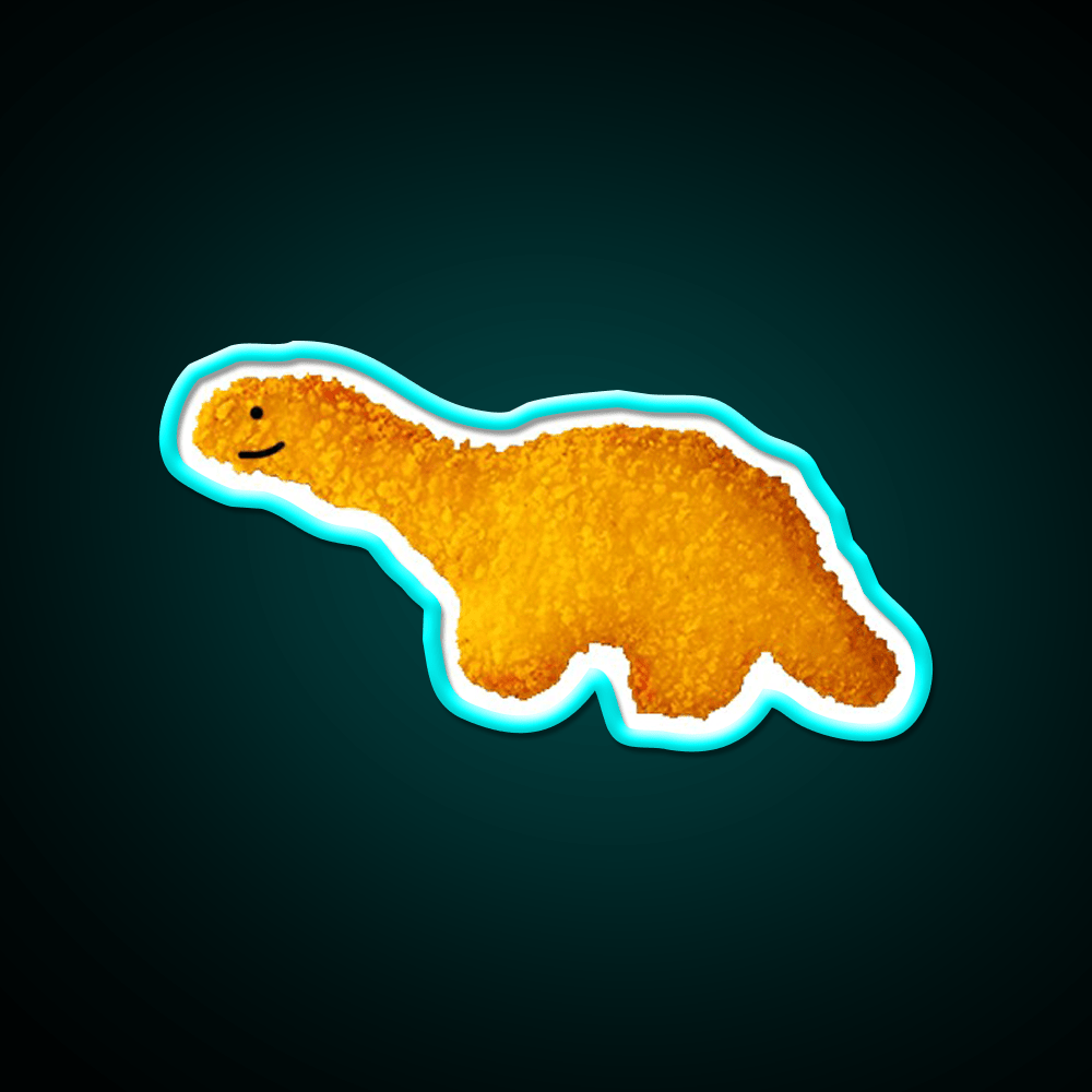 Happy Dino Nugget Fast Food Led Neon Sign For Burger Place Rgb Color - Shineneon