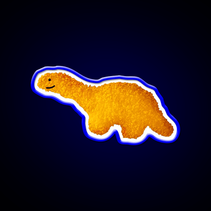 Happy Dino Nugget Fast Food Led Neon Sign For Burger Place Rgb Color - Shineneon