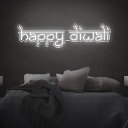 Happy Diwali Red Led Neon Sign For Bedroom Diwali Festival Decor | Shineneon