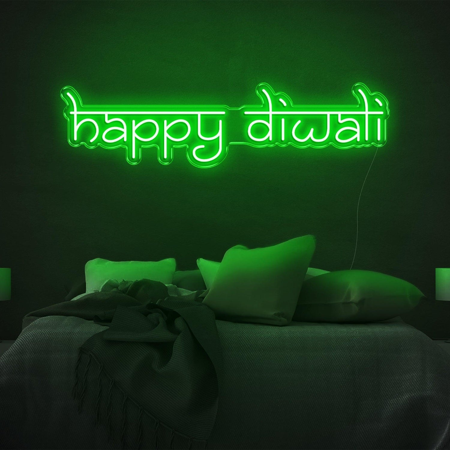 Happy Diwali Red Led Neon Sign For Bedroom Diwali Festival Decor | Shineneon