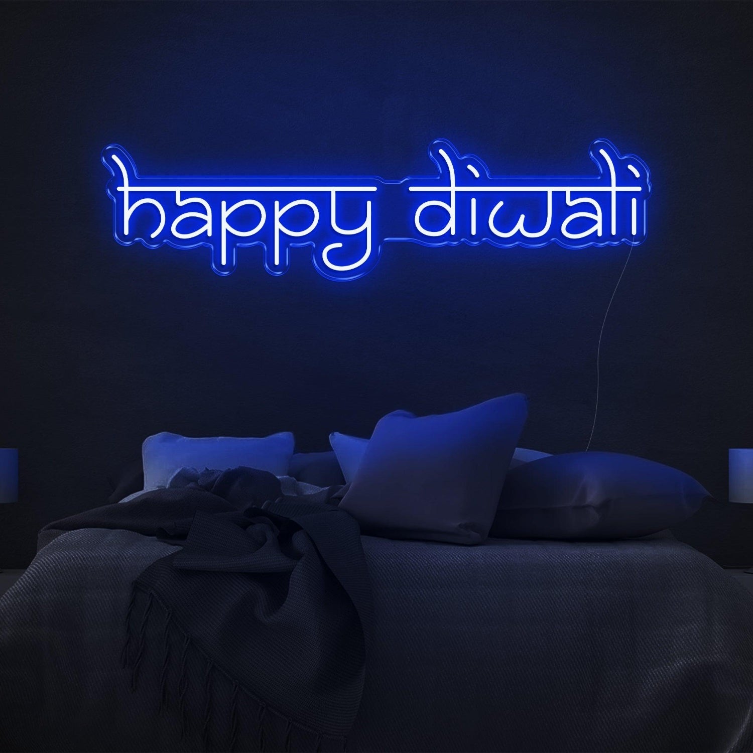 Happy Diwali Red Led Neon Sign For Bedroom Diwali Festival Decor | Shineneon