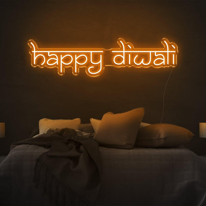Happy Diwali Red Led Neon Sign For Bedroom Diwali Festival Decor | Shineneon