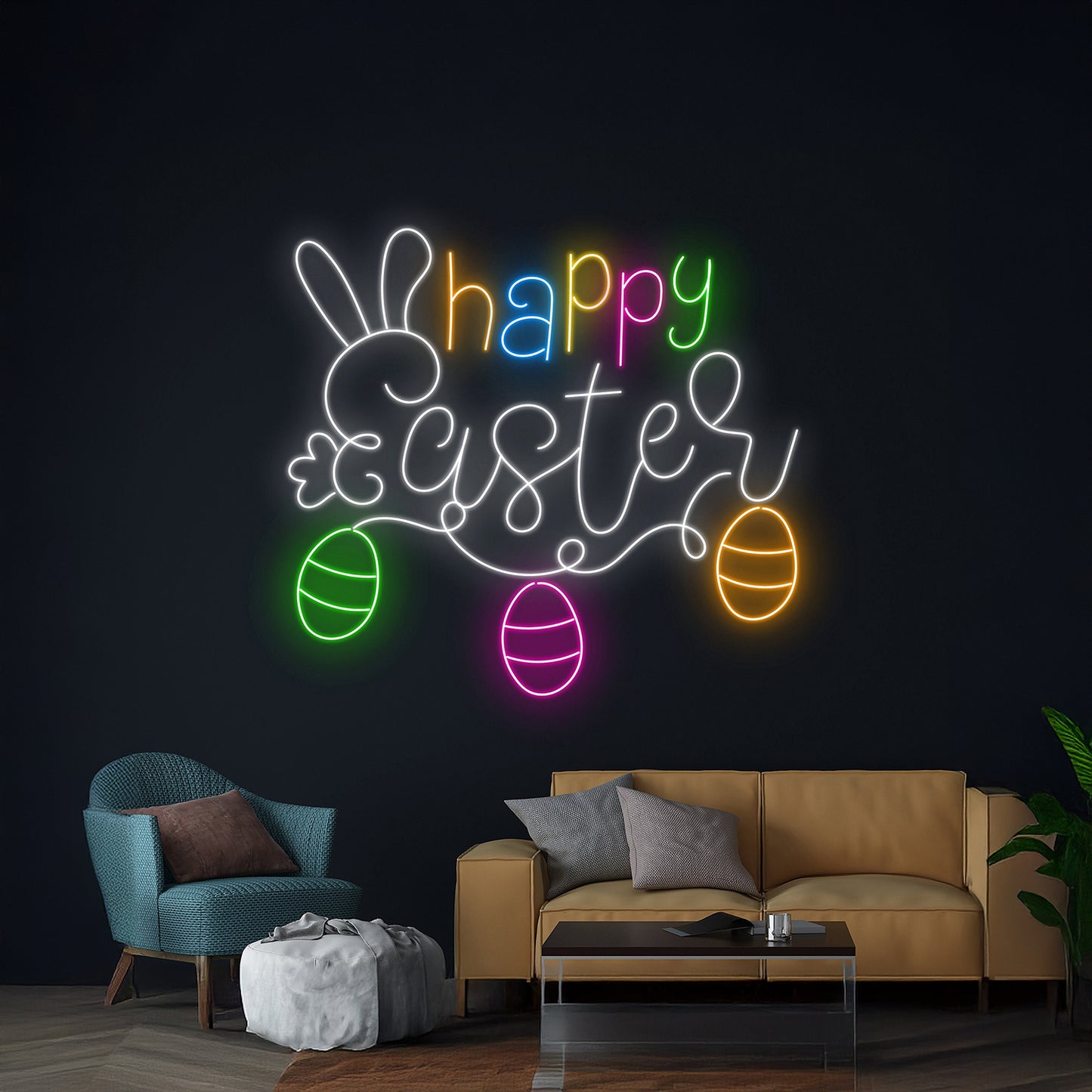 Happy Easter Neon Sign Christ Neon Light