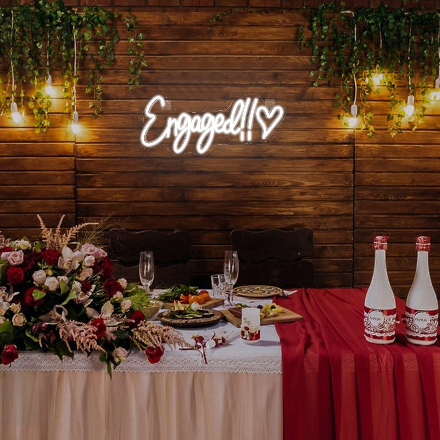 Happy Engaged Neon Sign Wedding Decor | Shineneon