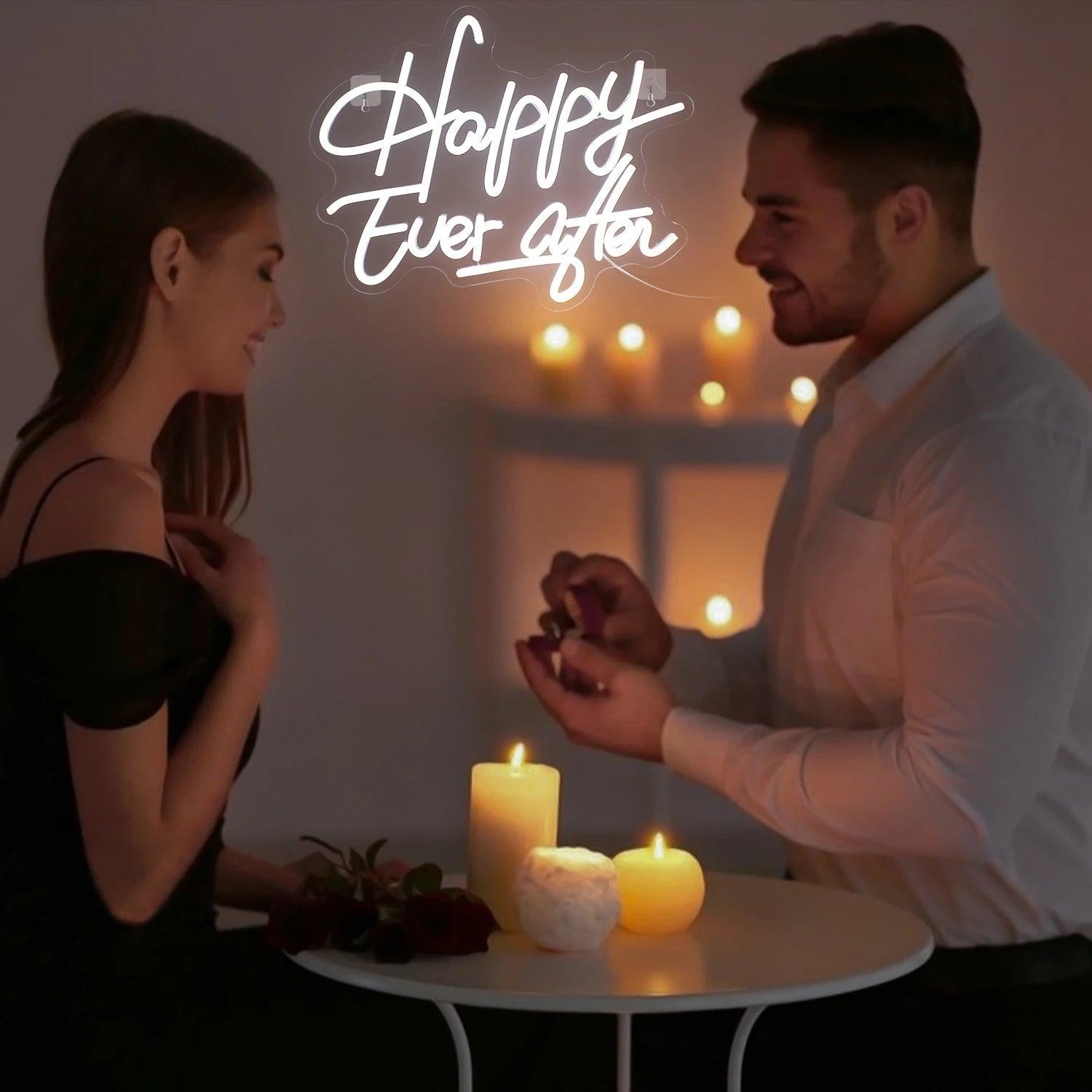Happy Ever After White Led Neon Sign For Romantic Weddings Home Decor - Shineneon