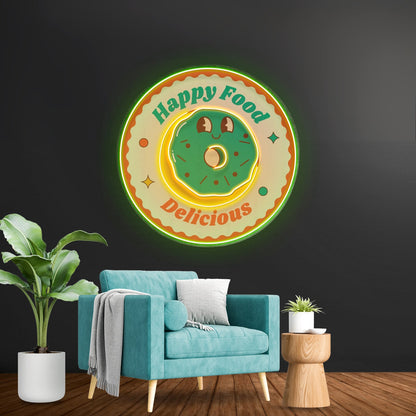 Happy Food Delicious Custom Led Signs Artwork For Sale - Shineneon