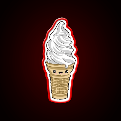 Happy Food Ice Cream Fast Food Led Neon Sign For Burger Place Rgb Color - Shineneon