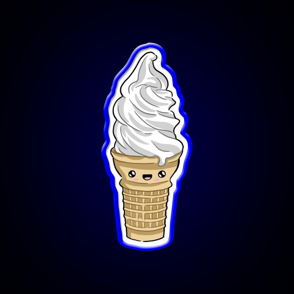 Happy Food Ice Cream Fast Food Led Neon Sign For Burger Place Rgb Color - Shineneon