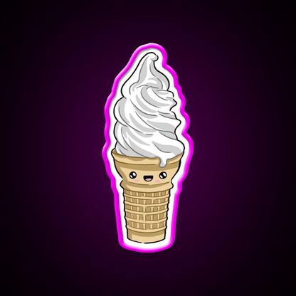 Happy Food Ice Cream Fast Food Led Neon Sign For Burger Place Rgb Color - Shineneon