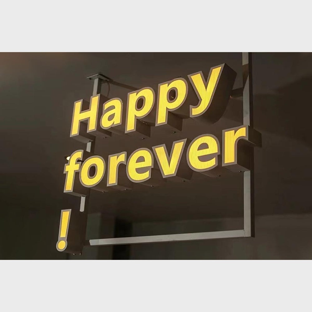 Happy Forever 3D Frontlit Channel Letters Led Light Sign
