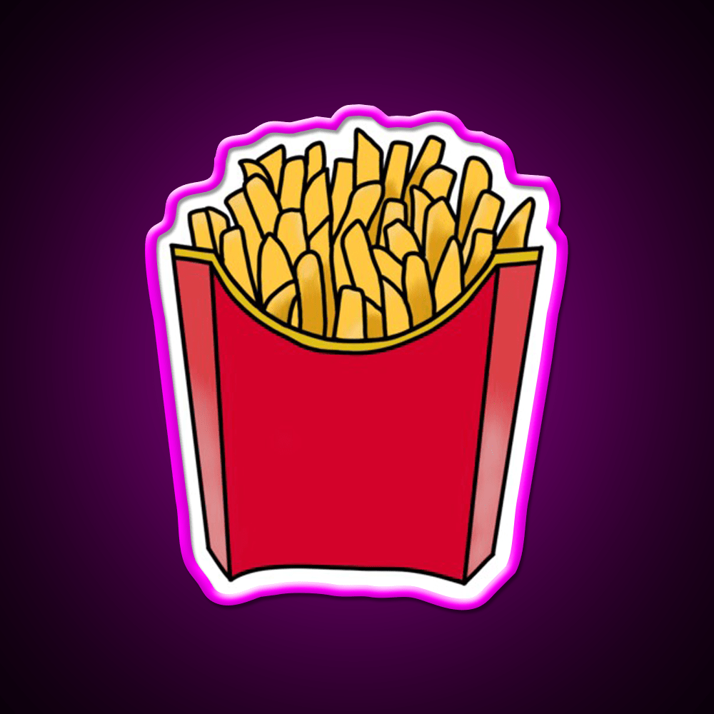 Happy Fry Day Fast Food Led Neon Sign For Burger Place Rgb Color - Shineneon
