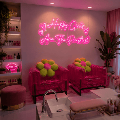 Happy Girls Are The Prettiest LED Neon Sign - Shineneon