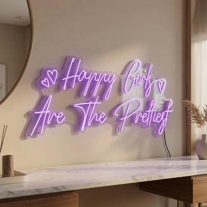 Happy Guys Are The Prettis LED Neon Sign - 03 Real Lifestyle Scene
