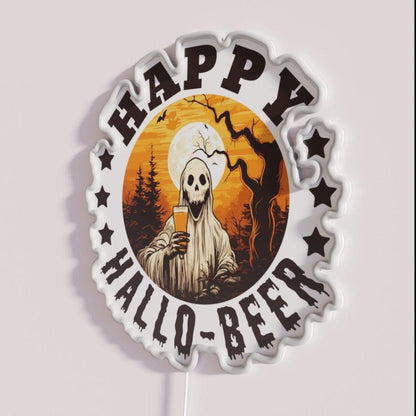 Happy Hallo Beer Happy Halloween Rgb Led Neon Sign - Shineneon