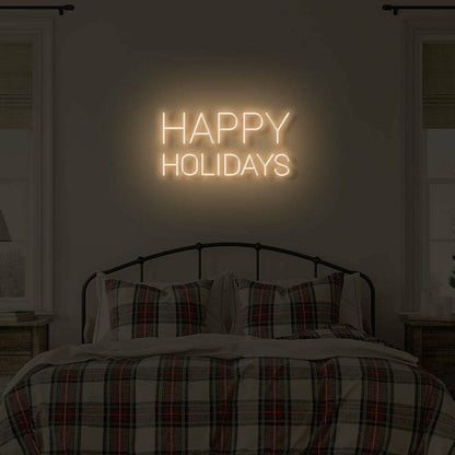Happy Holidays Led Illuminated Sign | Shineneon