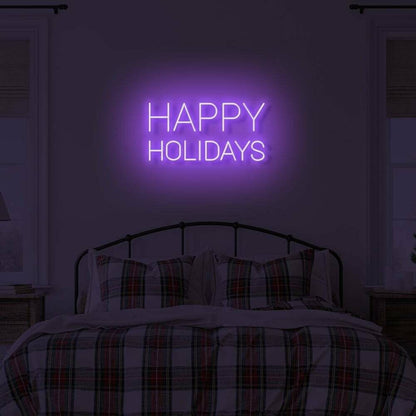 Happy Holidays Led Illuminated Sign | Shineneon