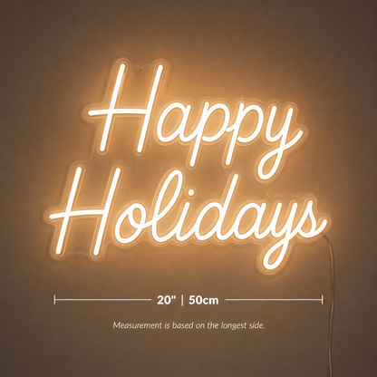 Happy Holidays LED Neon Sign Wall Neon Sign - 04 Size Image