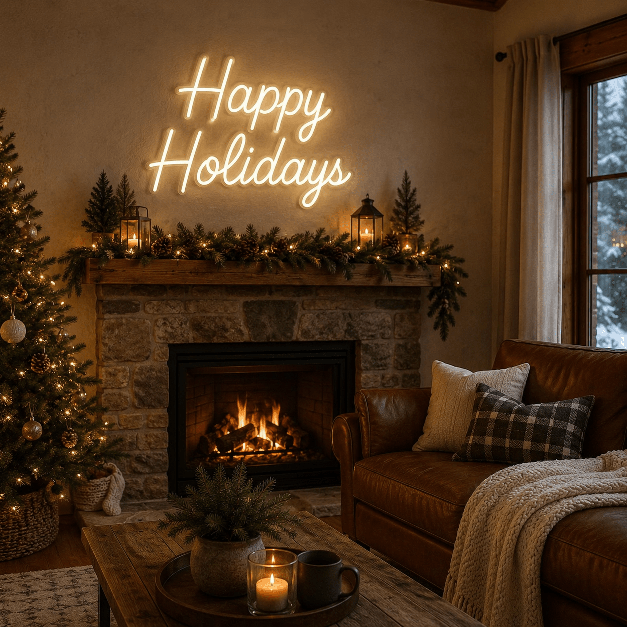 Happy Holidays LED Neon Sign Wall Neon Sign - Shineneon