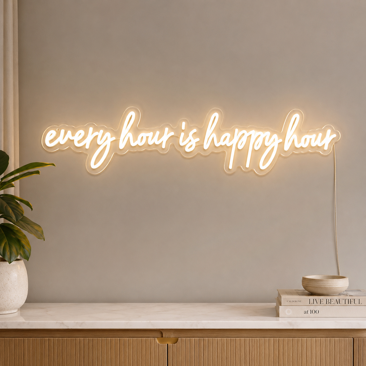 Happy Hour Apartment Wall Decor LED Neon Sign main product image