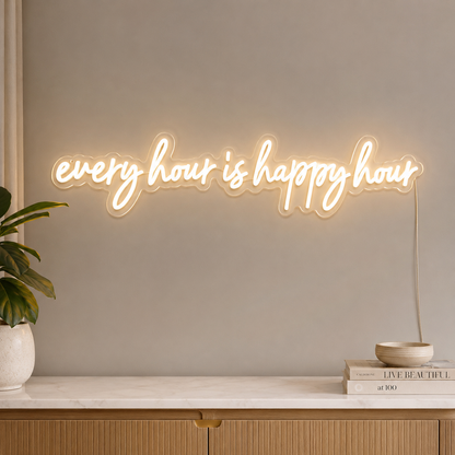 Happy Hour Apartment Wall Decor LED Neon Sign main product image