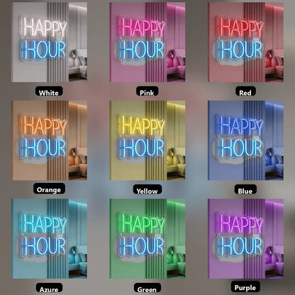 Happy Hour Bedroom Decor LED Neon Sign - Shineneon
