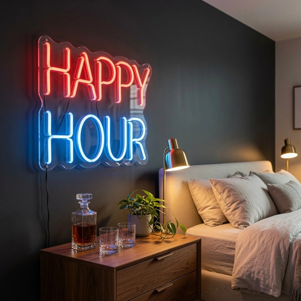 Happy Hour Bedroom Decor LED Neon Sign - Shineneon