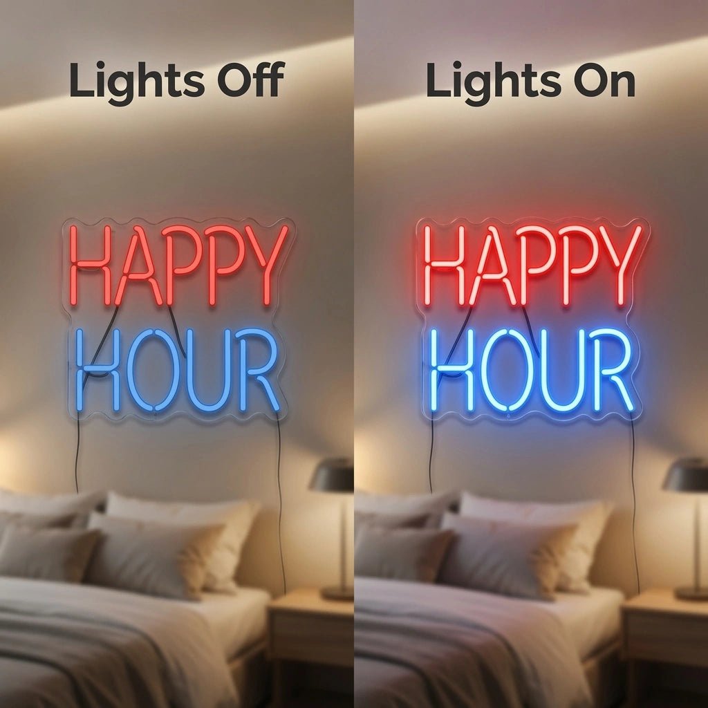 Happy Hour Bedroom Decor LED Neon Sign - Shineneon