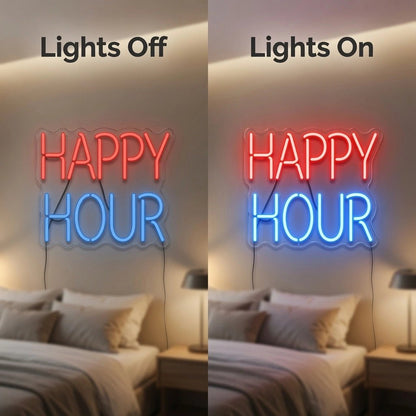 Happy Hour Bedroom Decor LED Neon Sign - Shineneon