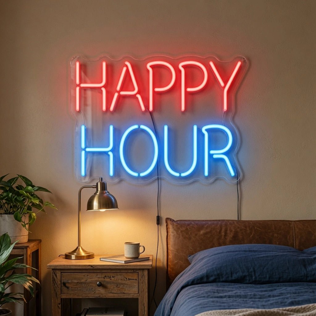 Happy Hour Bedroom Decor LED Neon Sign - Shineneon