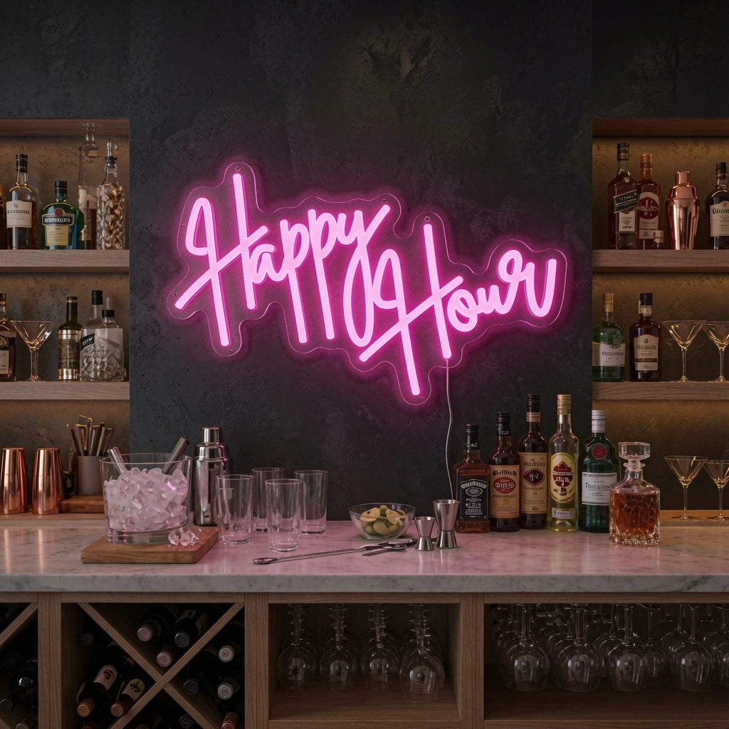 Happy Hour Business LED Neon Sign - 02 High-Converting Product Image