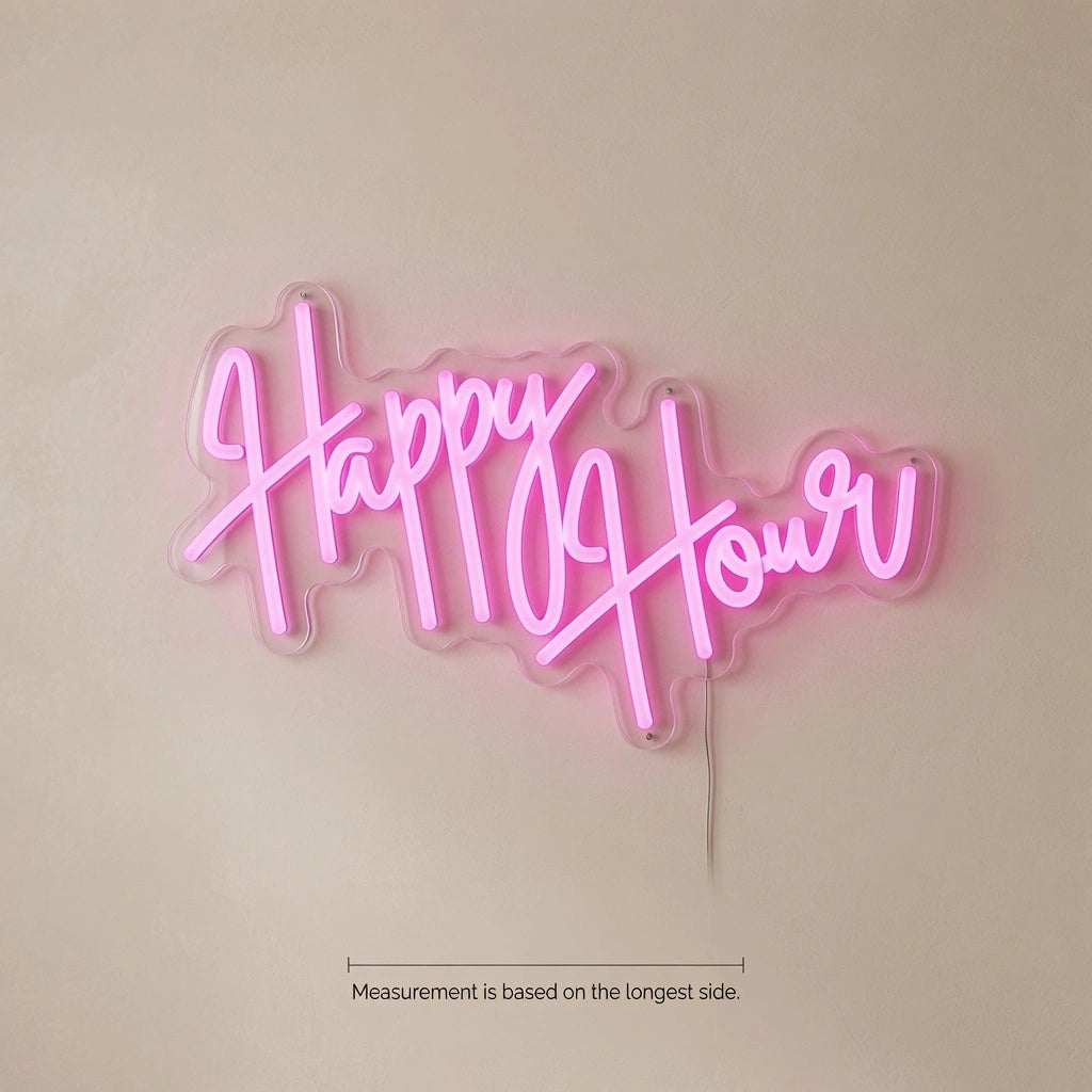 Happy Hour Business LED Neon Sign - 04 Size Image