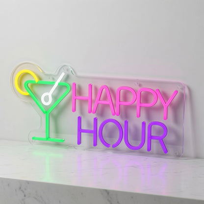 Happy Hour Business LED Neon Sign Wall Decor - 02 High-Converting Product Image