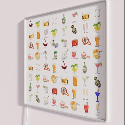 Happy Hour Cocktails Rgb Led Neon Sign - Shineneon