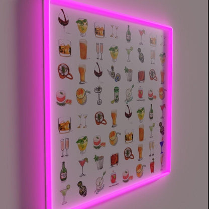 Happy Hour Cocktails Rgb Led Neon Sign - Shineneon