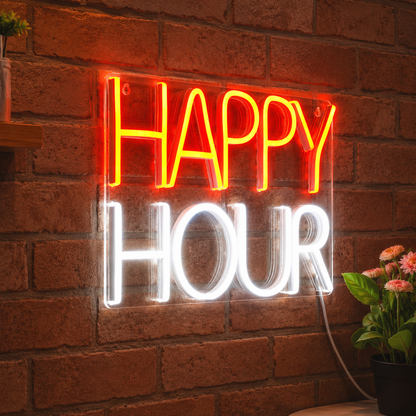 Happy Hour Decoration Flex Silicone LED Neon Sign main product image