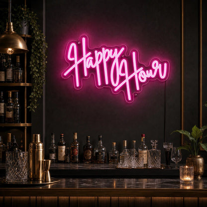 Happy Hour Hanging LED Neon Sign - Shineneon