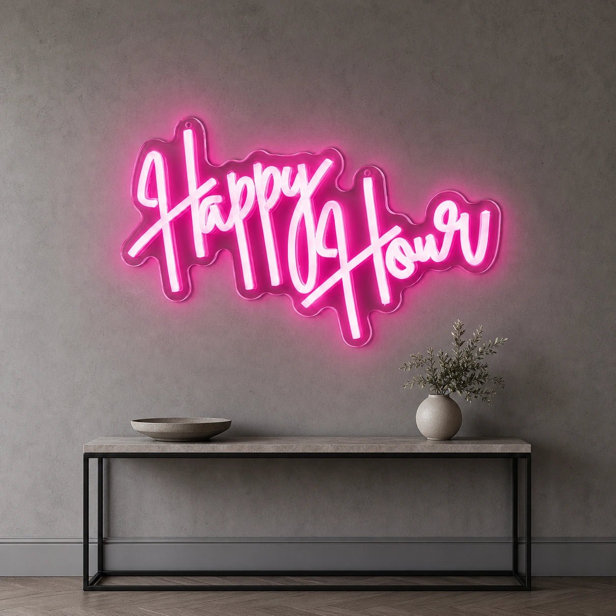 Happy Hour Hanging LED Neon Sign Garage Neon Sign - Shineneon