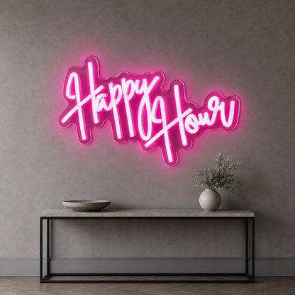 Happy Hour Hanging LED Neon Sign Garage Neon Sign - Shineneon