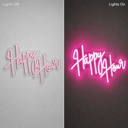Happy Hour Hanging LED Neon Sign Man Cave Neon Sign - Shineneon
