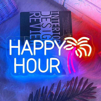 Happy Hour Holiday Celebration Neon Sign | Shineneon