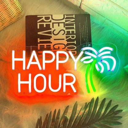 Happy Hour Holiday Celebration Neon Sign | Shineneon