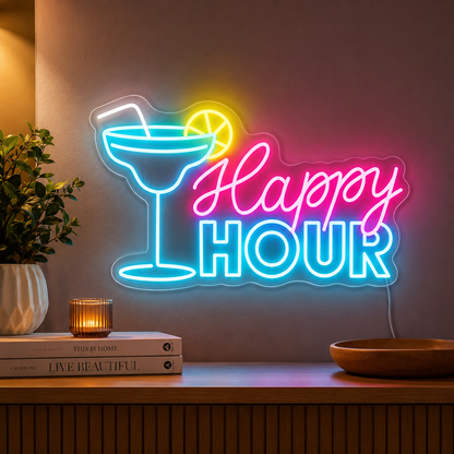 Happy Hour LED Neon Sign main product image