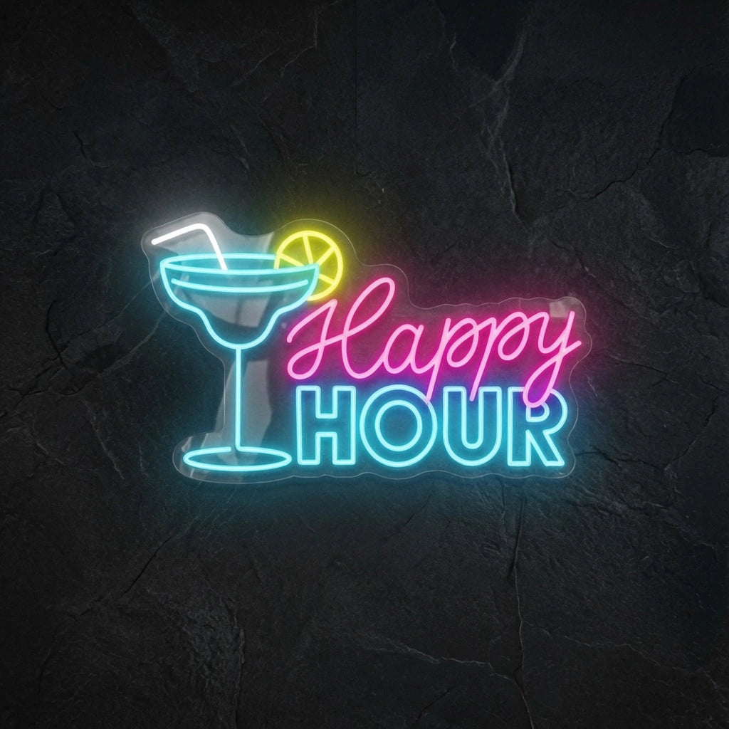 Happy Hour LED Neon Sign Home Decor - 01 Original Product Image