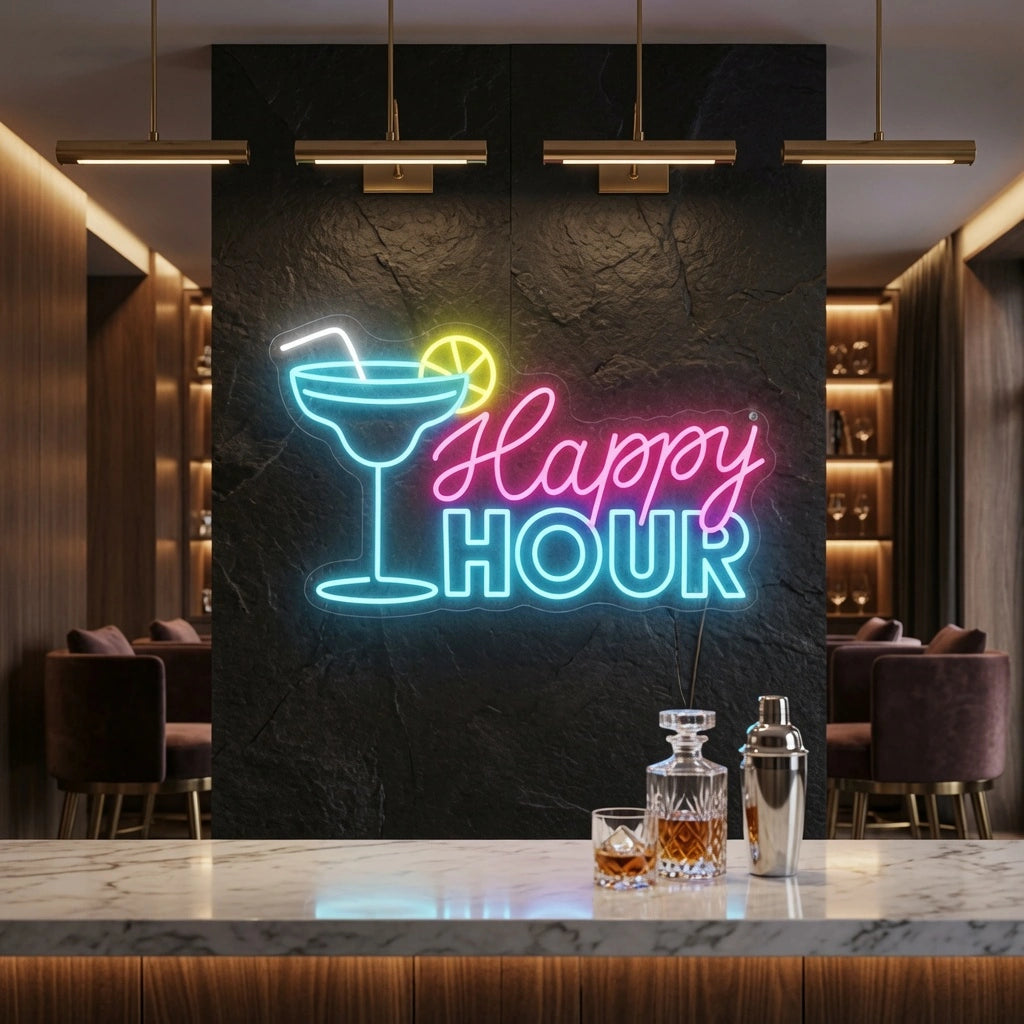 Happy Hour LED Neon Sign Home Decor - 02 High-Converting Product Image