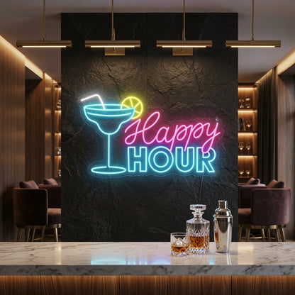 Happy Hour LED Neon Sign Home Decor - 02 High-Converting Product Image