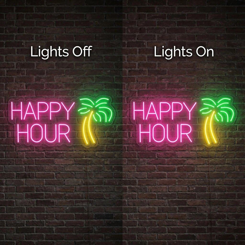 Happy Hour LED Neon Sign Wall Decor - Shineneon