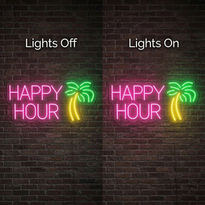 Happy Hour LED Neon Sign Wall Decor - Shineneon