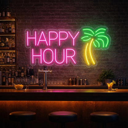 Happy Hour LED Neon Sign Wall Neon Sign - 01 Original Product Image