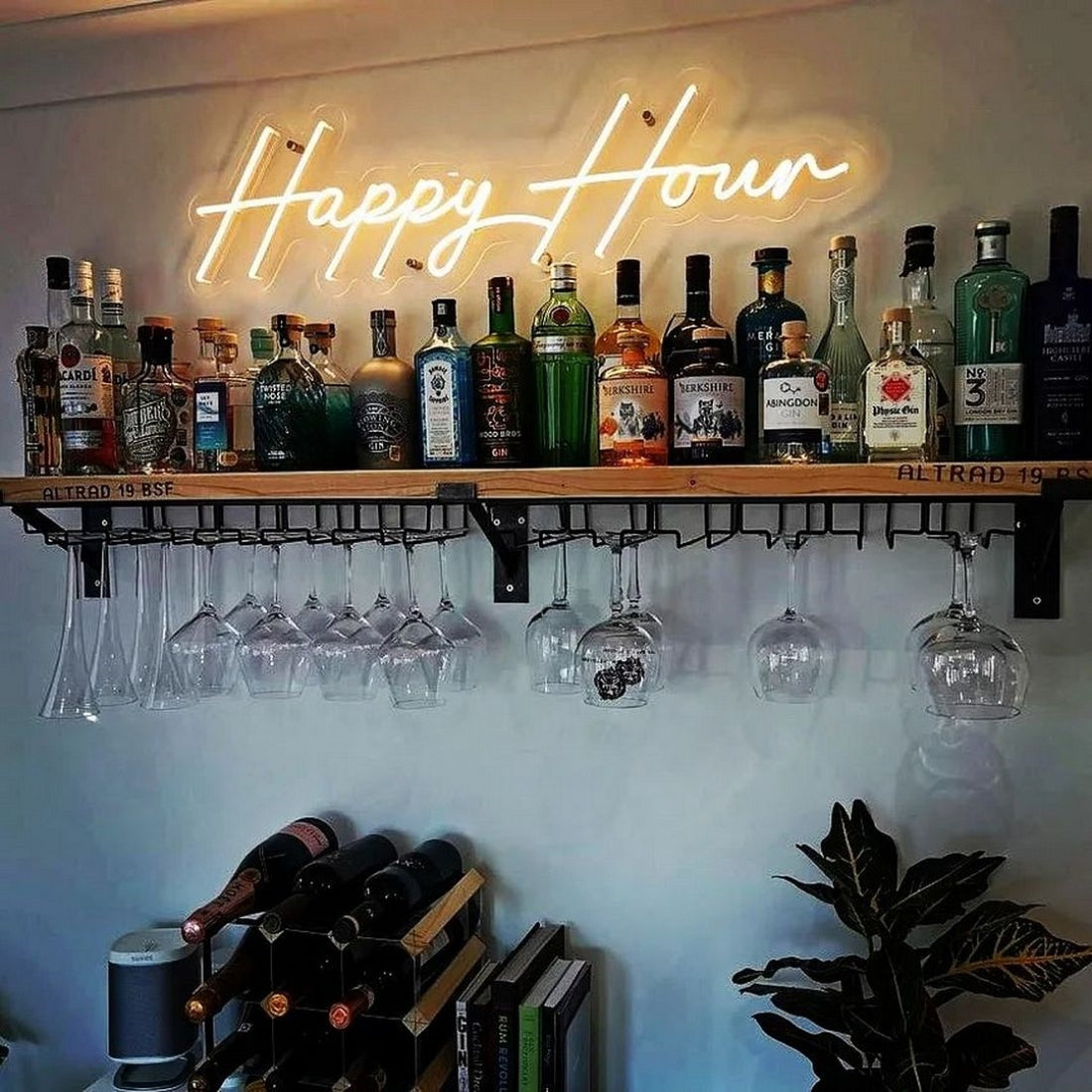 Happy Hour Led Sign Business Neon Signs Wall Art