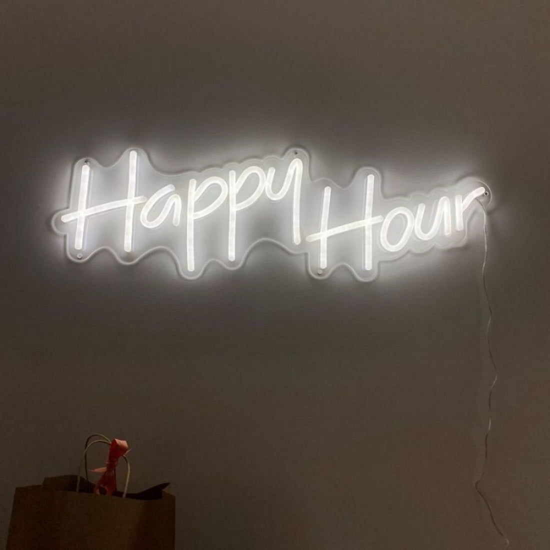 Happy Hour Led Sign Business Neon Signs Wall Decor